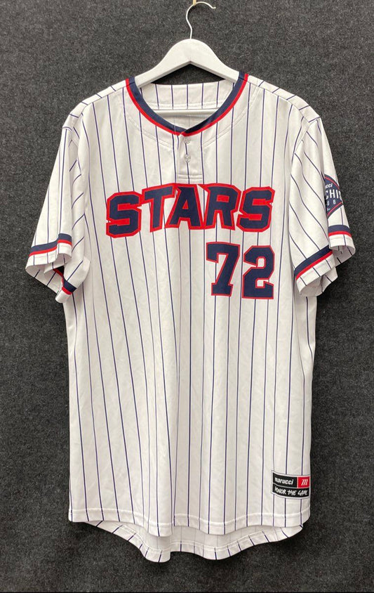 Marucci St Louis Stars Negro League Tribute Baseball Jersey Pinstripe #72 Sz L