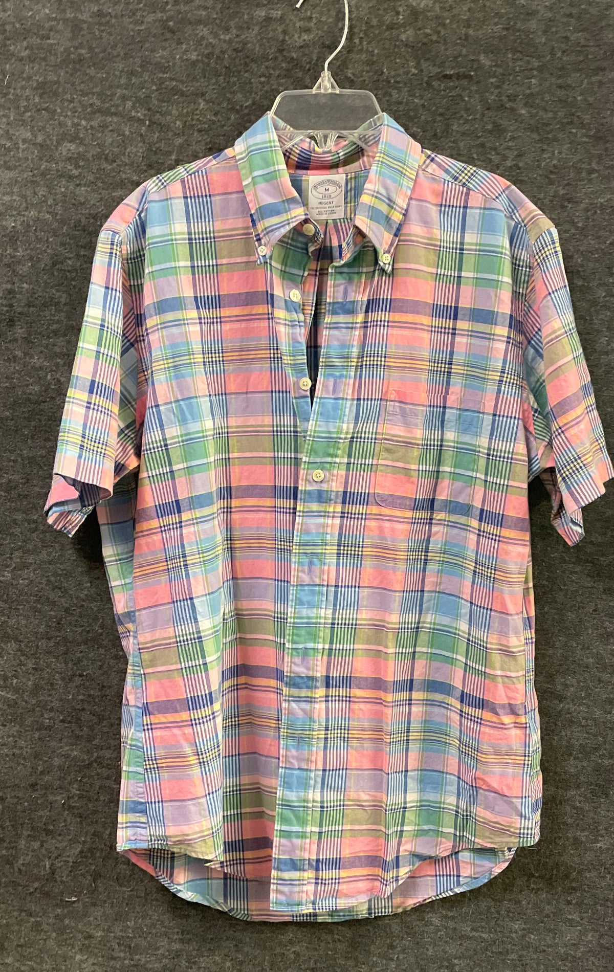 Brooks Brothers Men's Regent Madras Plaid Button Down Shirt Sz M