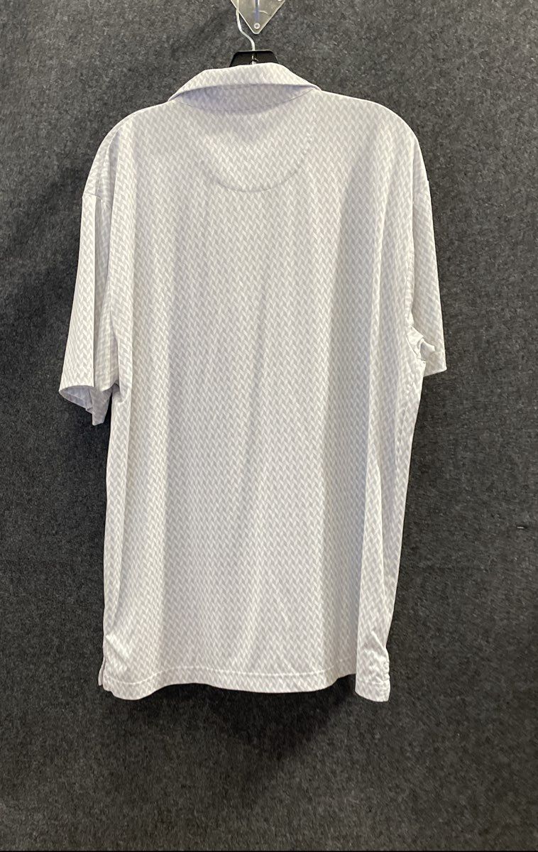 Callaway Men's White Opti-Dri Chevron Pattern Golf Polo Shirt Sz XL