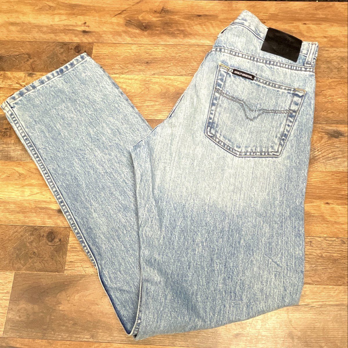 Harley-Davidson Men's Light Wash Straight Leg MotorClothes Jeans 34x34