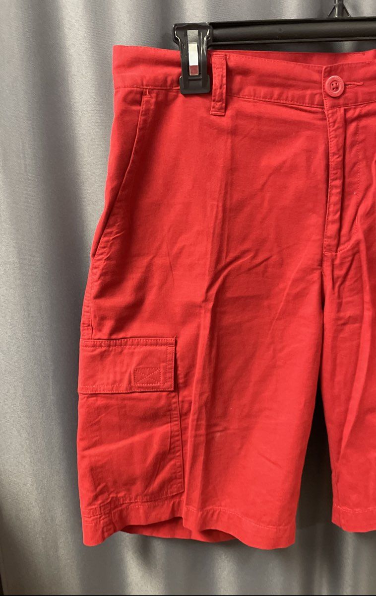 Columbia Men's Red 100% Cotton Cargo Utility Shorts Sz 32x10