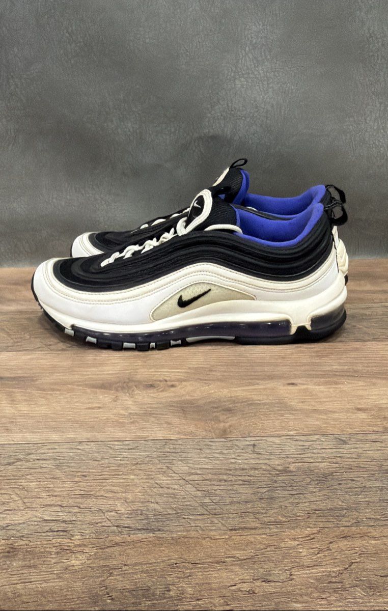 Nike Air Max 97 White Black University Blue Sneakers Men's Size 7.5