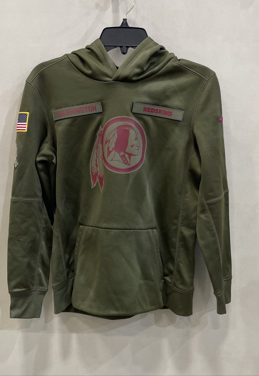 Nike Kids Washington Redskins Salute to Service Pullover Hoodie Green Sz L
