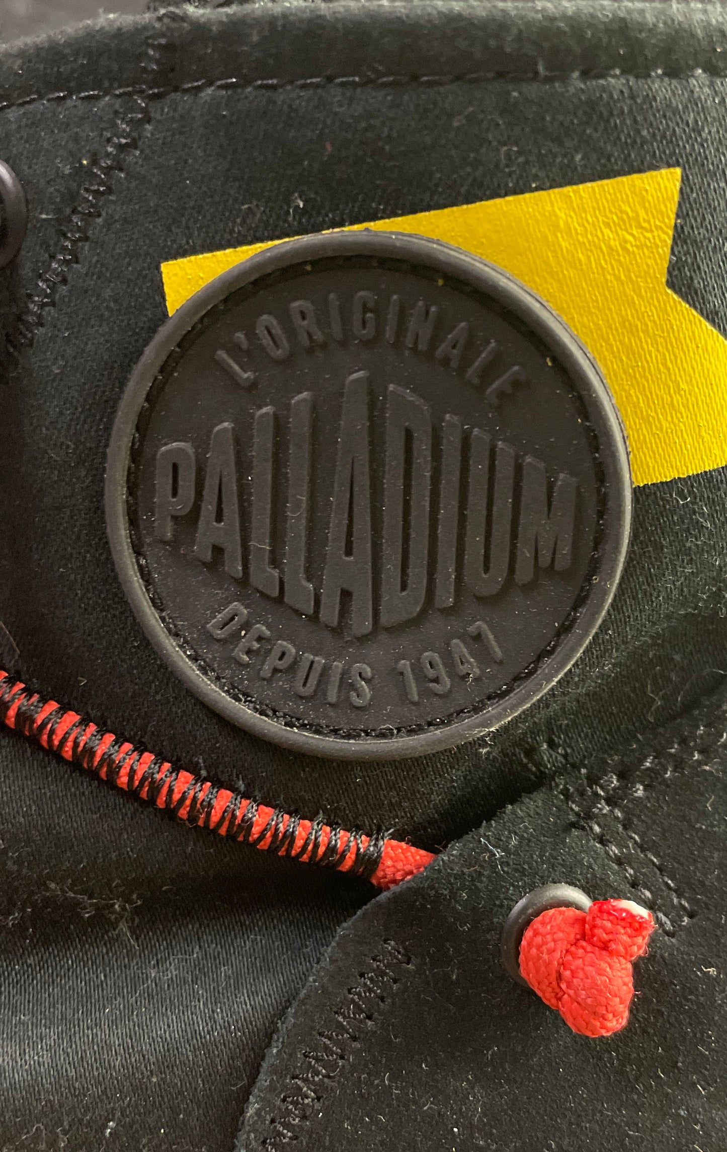 Palladium Pampa Palla-Craft Re-Craft Black Orange Boots Size Men 8 Women 9.5