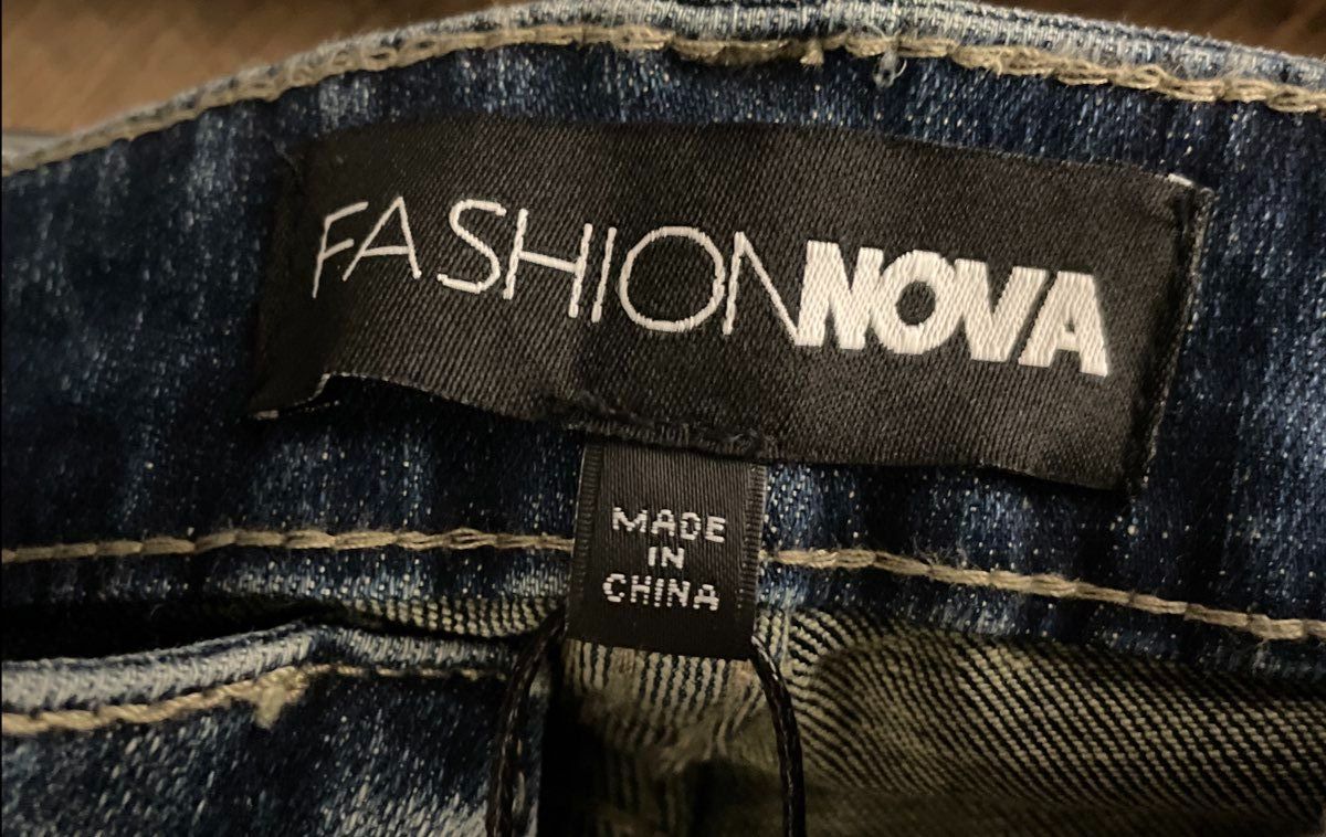 Fashion Nova Women's Tall Charley Crosshatch Stretch Skinny Jeans NWT 14 Plus