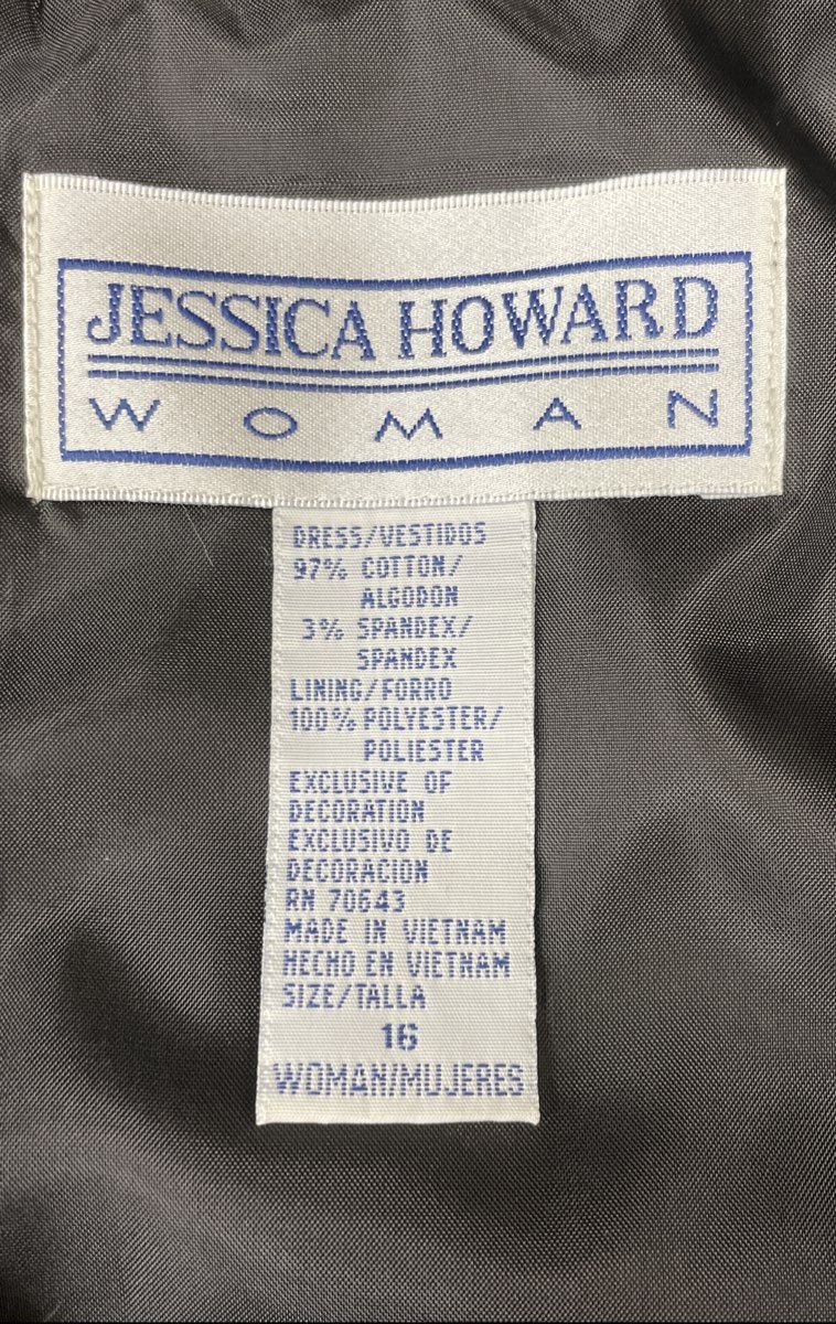 Jessica Howard Women's Black Polka Dot Sheath Dress Pink Ribbon NWT Sz 16W