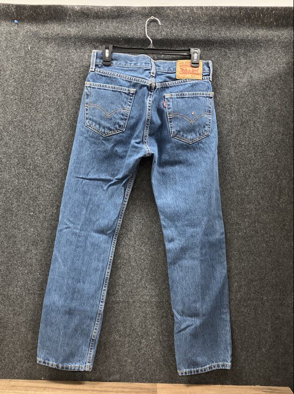 Levi's Men's 505 Regular Fit Straight Leg Blue Denim Jeans Sz W29 L30