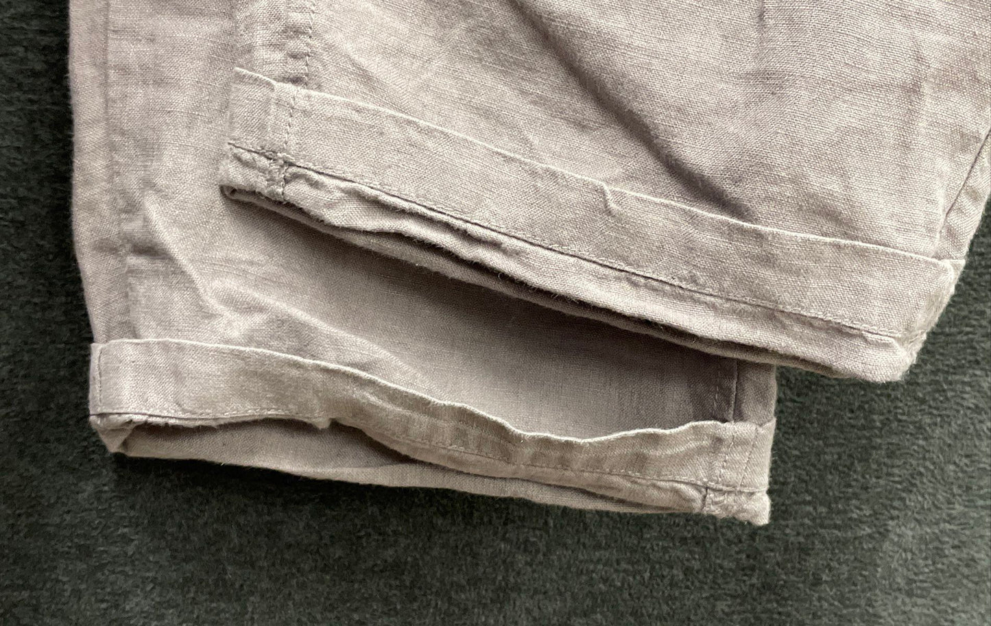 Fat Face Women's Baird McNutt Irish Linen Cropped Pants Dusty Lilac Sz 12