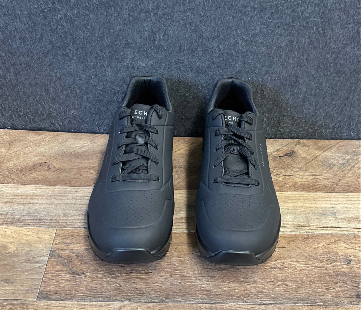 Skechers Uno SR Janna Black Slip Resistant Work Shoes Women's Size 9.5