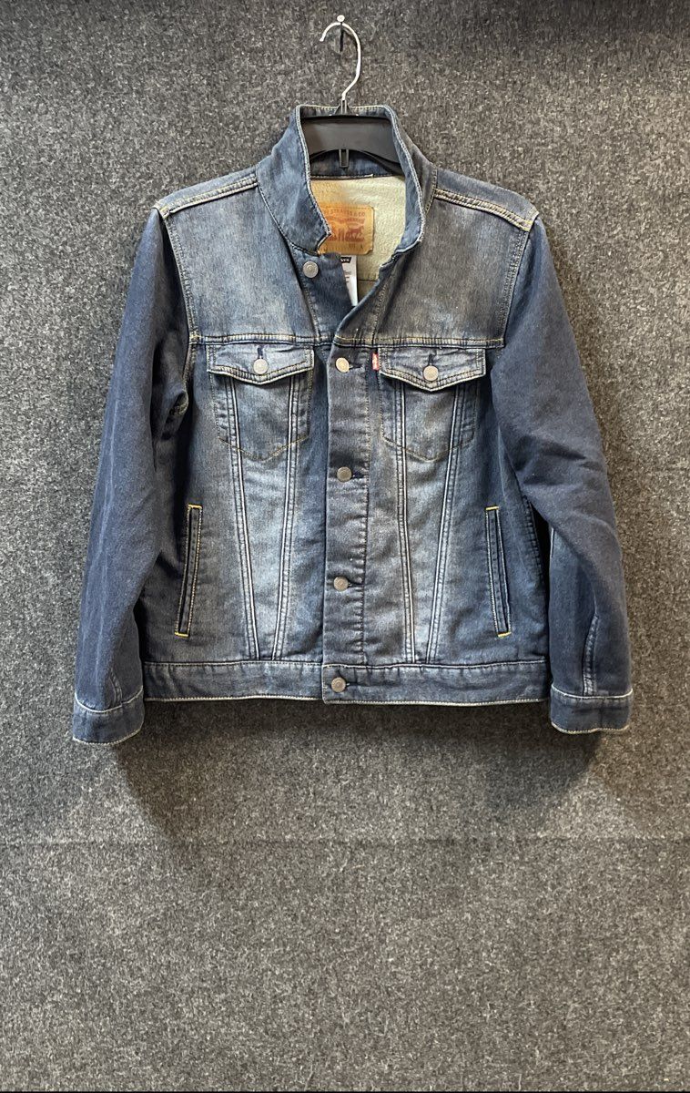 Levi's Boys Blue Distressed Denim Trucker Jacket Size L Large 12-13 Yrs