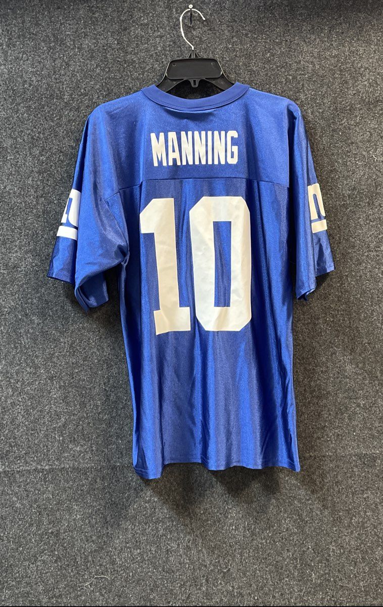 NFL Team Apparel Men's New York Giants Eli Manning #10 Blue Jersey Sz M