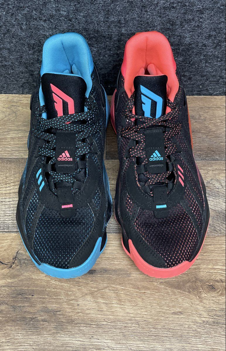 adidas Dame 7 Signal Cyan Bright Red Black Basketball Shoes Size 5