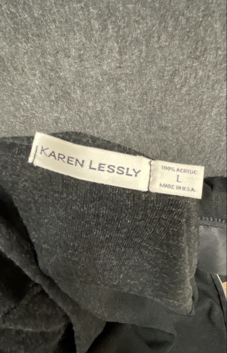 Vintage 90s Karen Lessly Women's 3pc Sweater Set Cardigan Tunic Pants Sz S M L