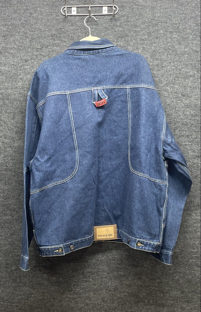 Vintage 90s Vintage Don Blue Denim Streetwear Trucker Jacket Hip Hop Sz S
