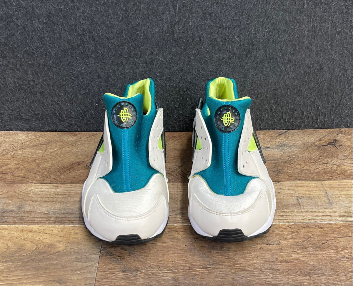 Nike Air Huarache Teal Volt Bone Youth Lifestyle Sneakers Size 6.5Y