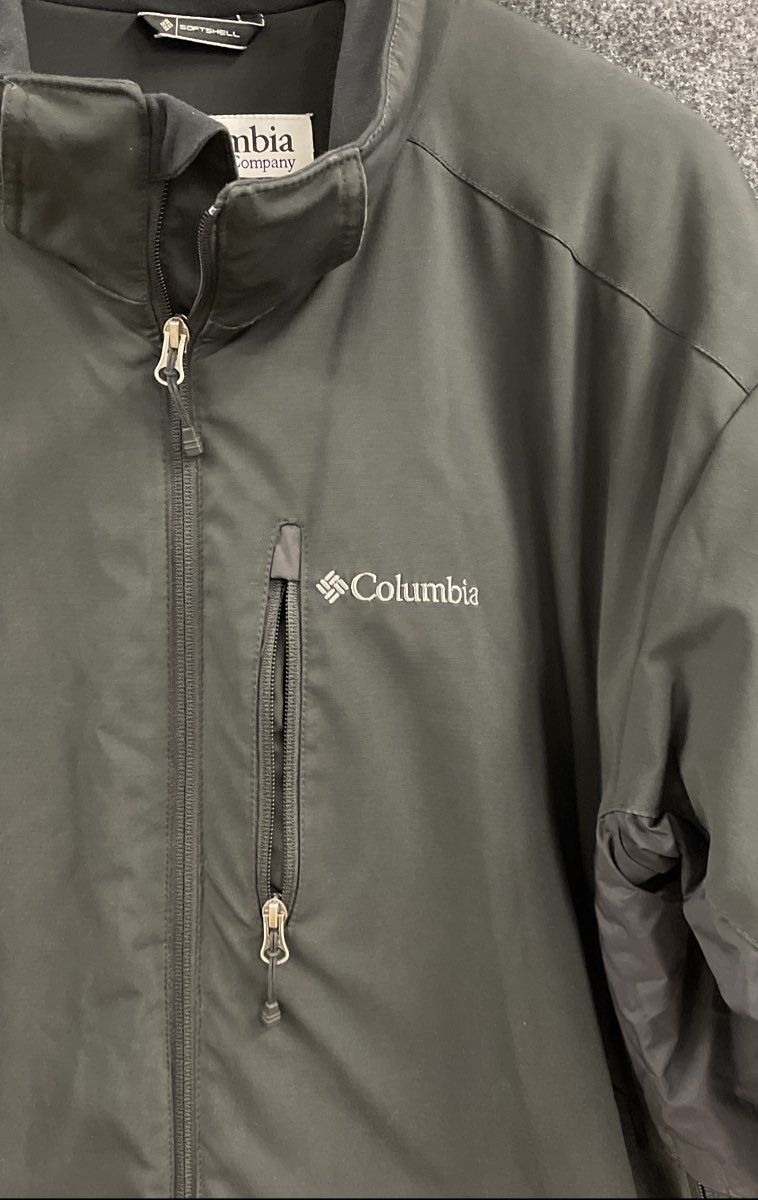 Columbia Men's Ascender Softshell Jacket Black Omni-Shield Full Zip Sz XXL