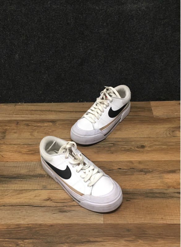 Nike Court Legacy Lift White Black Platform Women's Shoes DM7590-100 Size 6.5
