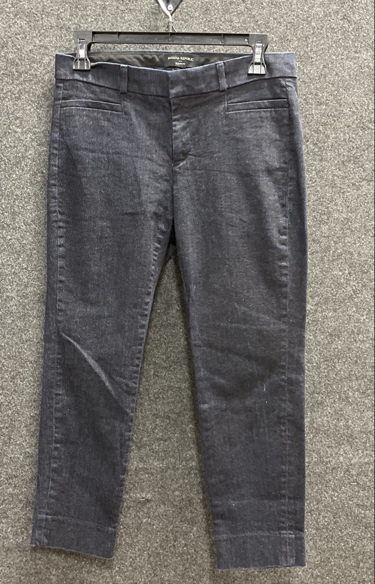 Banana Republic Women's Sloan Fit Dark Wash Slim Ankle Jeans Sz 4 Petite