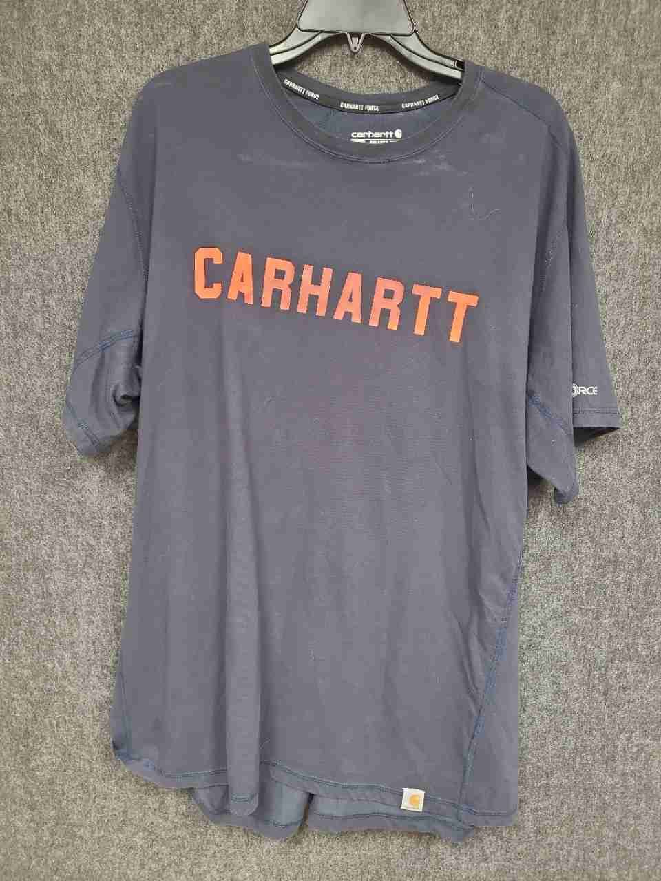 Carhartt Men's Navy Blue Force Relaxed Fit Graphic Short Sleeve T-Shirt Sz XL