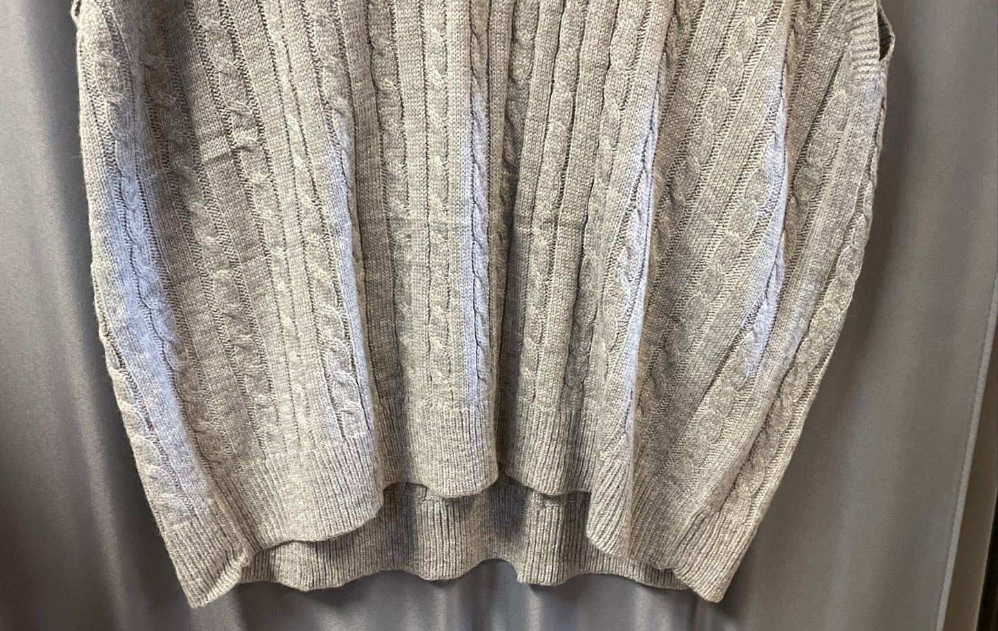Agnes Orinda Women's Gray Black Sweater Vests Lot 2 Cable Knit V-Neck NWT Sz 4X