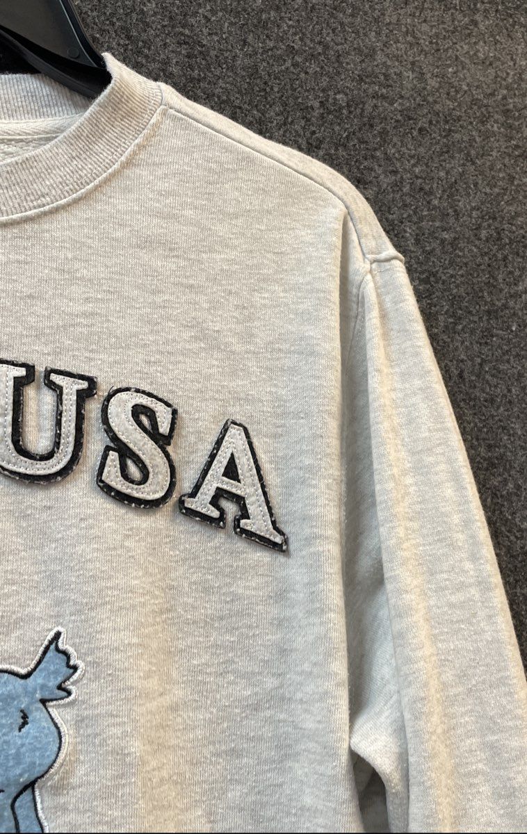 Goat USA Men's Crewneck Sweatshirt Gray Heather Embroidered Logo Chuck Sz S