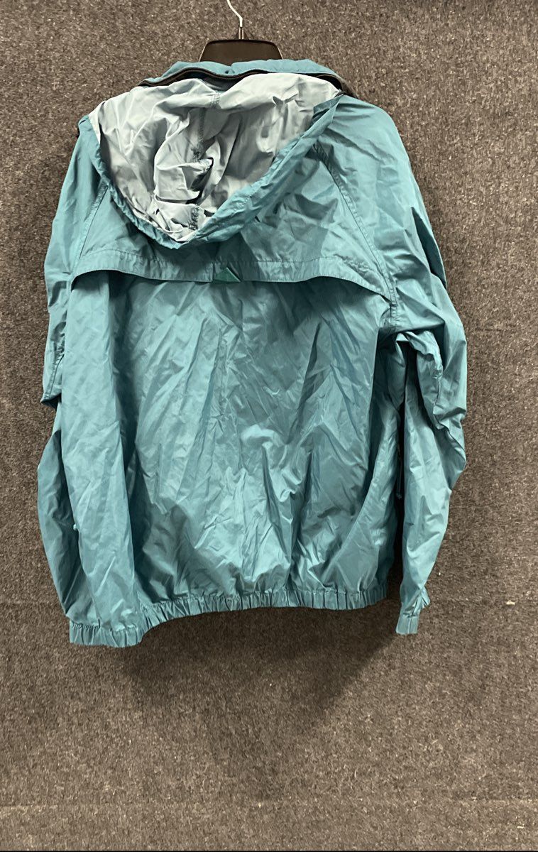 Vintage 90s Columbia Men's Teal Full Zip Hooded Windbreaker Jacket