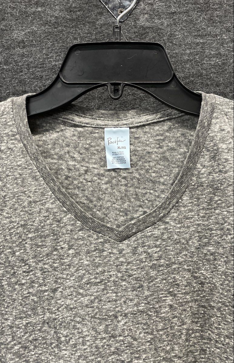 Pacific Men's Gray V-Neck Heathered T-Shirt Lot of 10 New XL