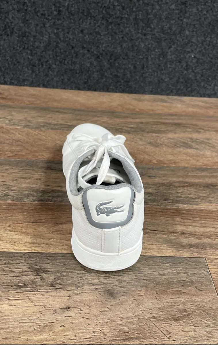 Lacoste Carnaby Evo White Perforated Low Top Sneakers Women's Size 6.5