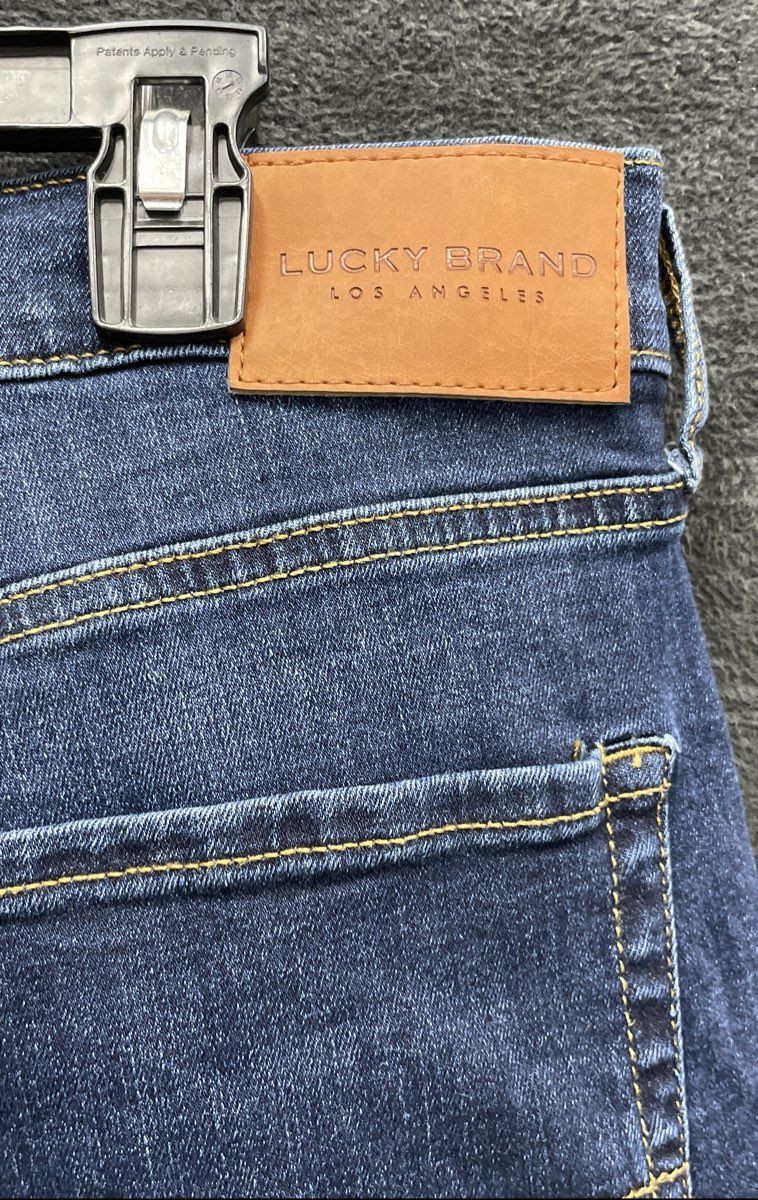 Lucky Brand Men's Dark Wash Stretch Denim 5-Pocket Jeans Sz 36x32