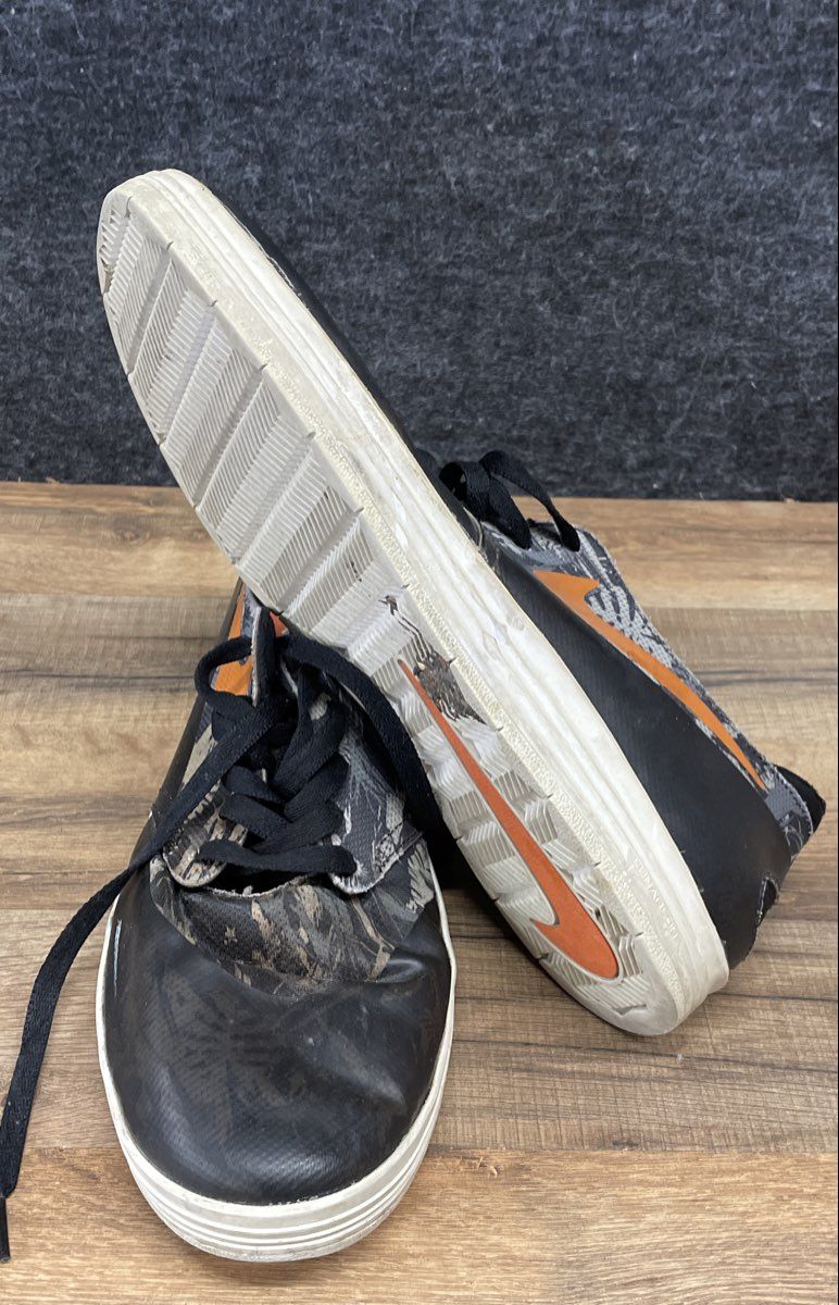 Nike SB Lunar Oneshot WC Jersey Low Top Black Orange Sneakers Size 13