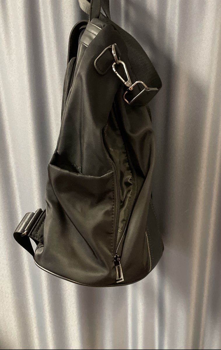 Pincnel Black Nylon Anti-Theft Convertible Backpack Shoulder Travel Bag