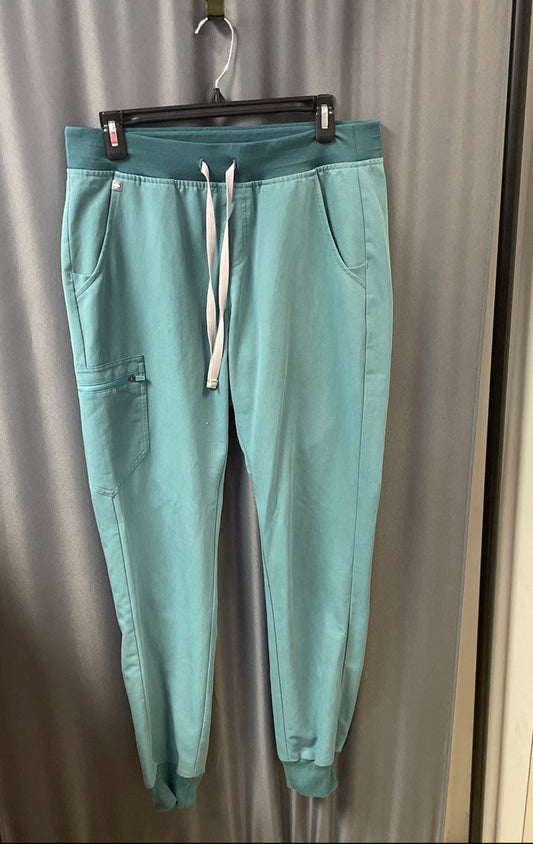 Figs Women's Zamora Two-Tone Green Jogger Scrub Pants Technical Collection M/T