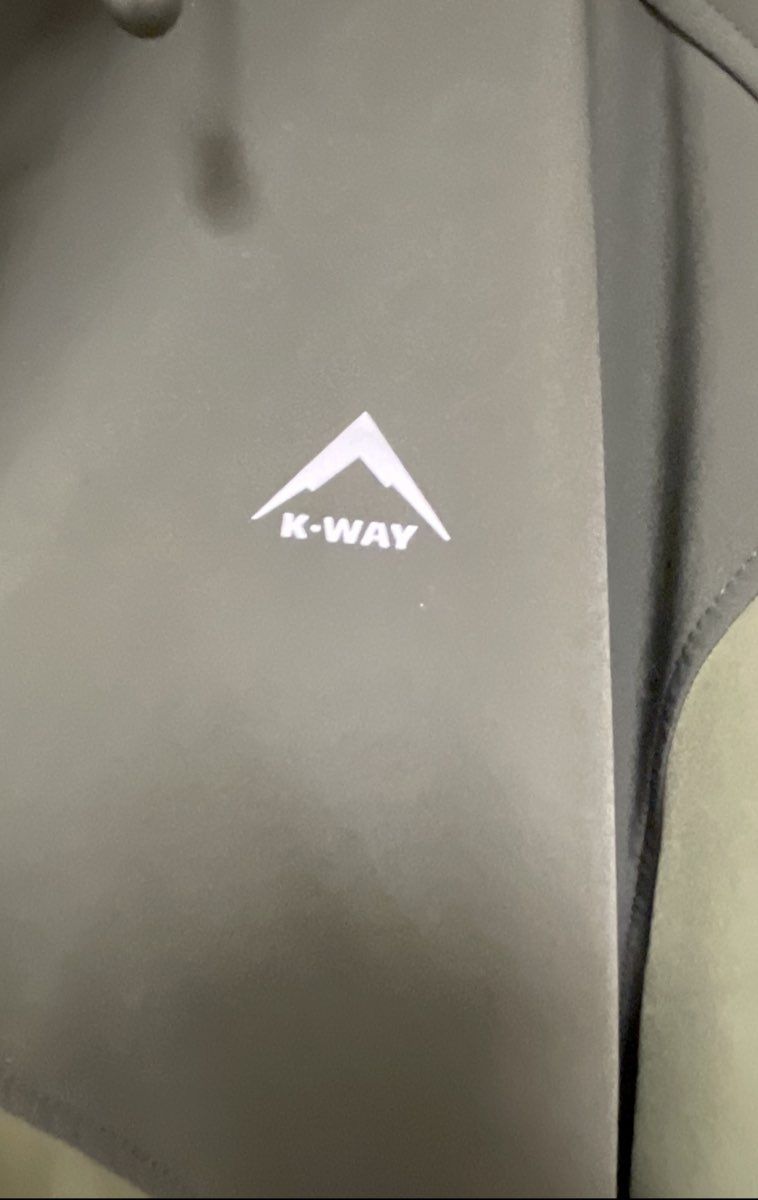 K-Way Men's Technical Design Softshell Hooded Jacket Green Colorblock Sz 3XL