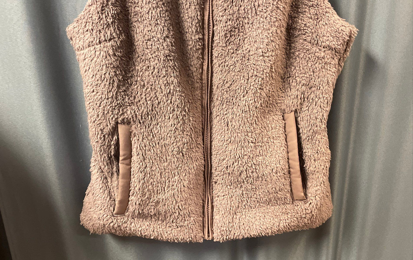Patagonia Women's Los Gatos Fleece Vest Mauve Pink Full Zip High Pile Fuzzy Sz S