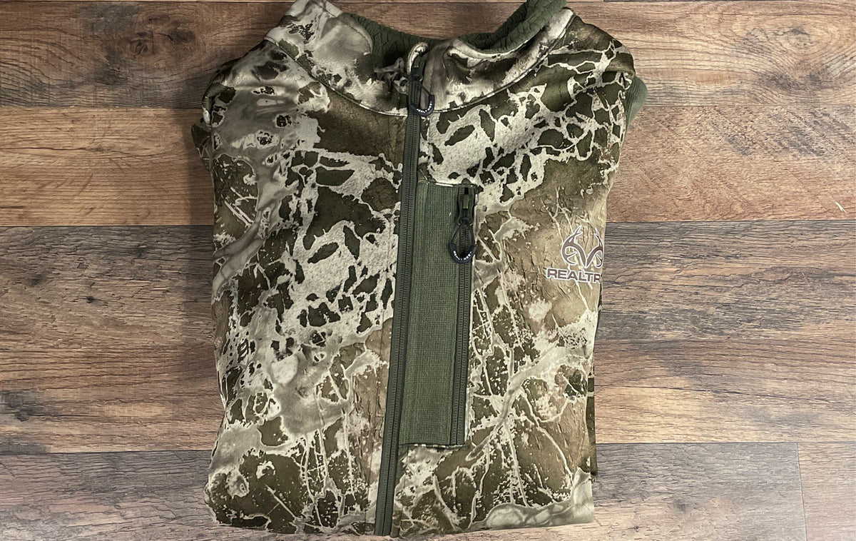 Realtree Men's Camo Wav3 Olive Night Full Zip Fleece Lined Jacket Size 3XL