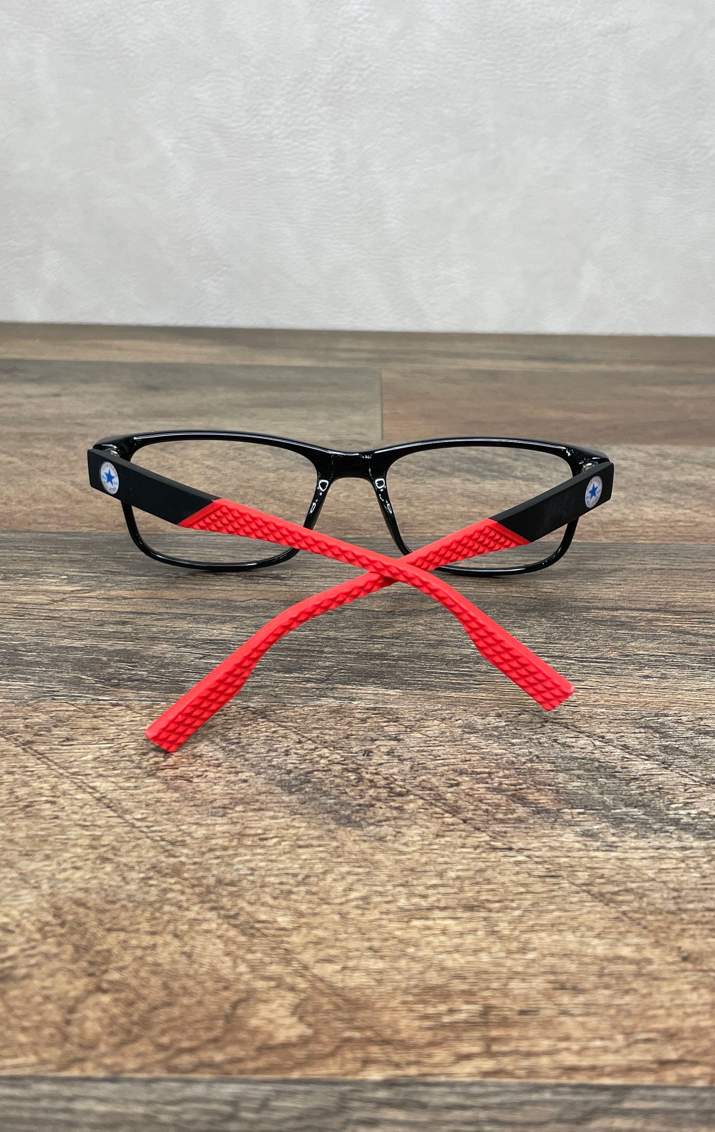 Converse Youth Eyeglasses Frames Black Red Square CV5030Y Size 51-17-140