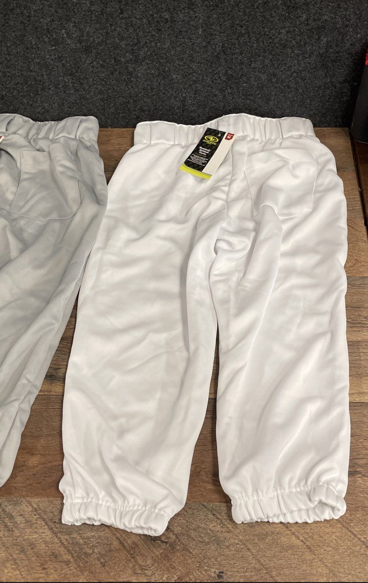 Athletic Works Youth Baseball Softball Pants Lot of 3 Gray White NWT Sz M