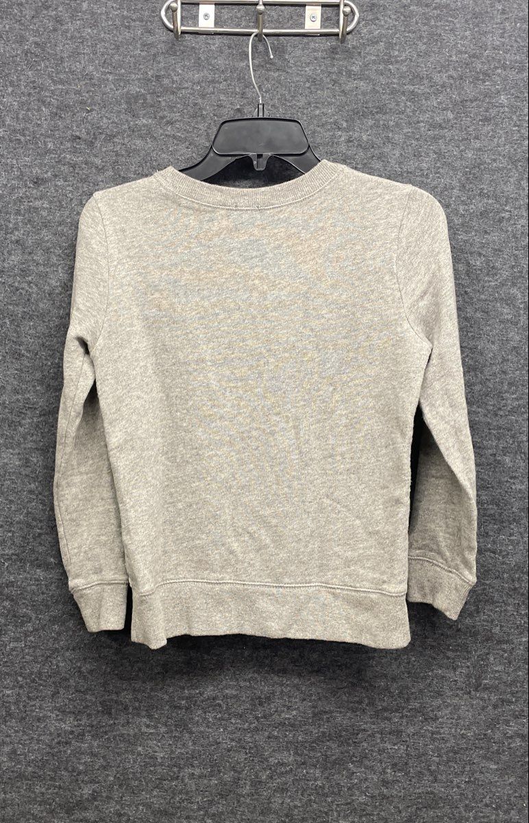 J.Crew Women's Gray Embroidered Floral Quilted Front Sweatshirt Sz XXS