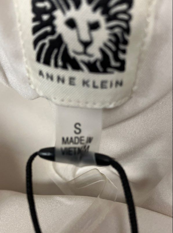Anne Klein Women's Jacquard Chain-Strap Bustier Top Coffee Cream Sz S NWT