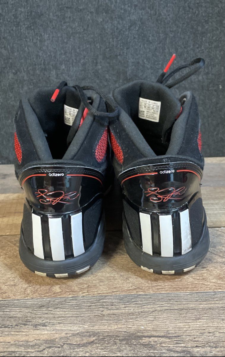 Adidas adizero Rose 1.5 Black White Red Basketball Shoes Size 10.5