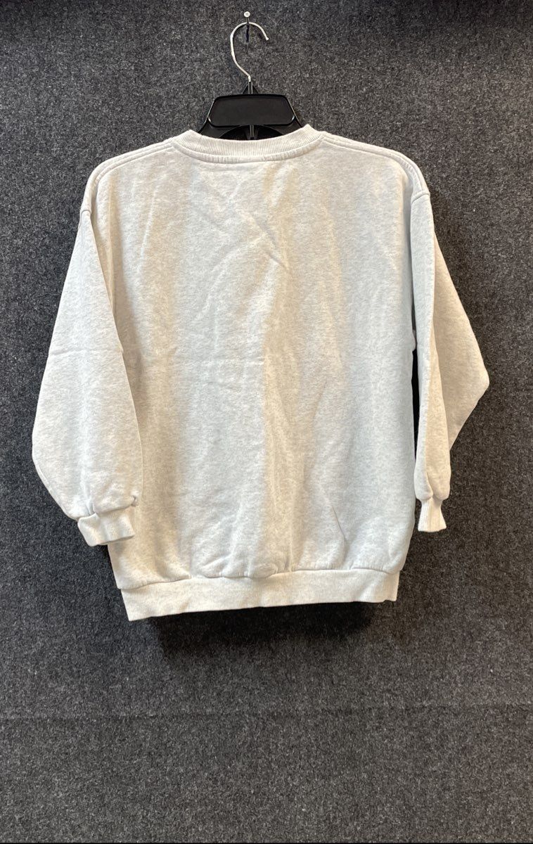 Nike Men's Gray Heather Embroidered Swoosh Crewneck Sweatshirt Size L