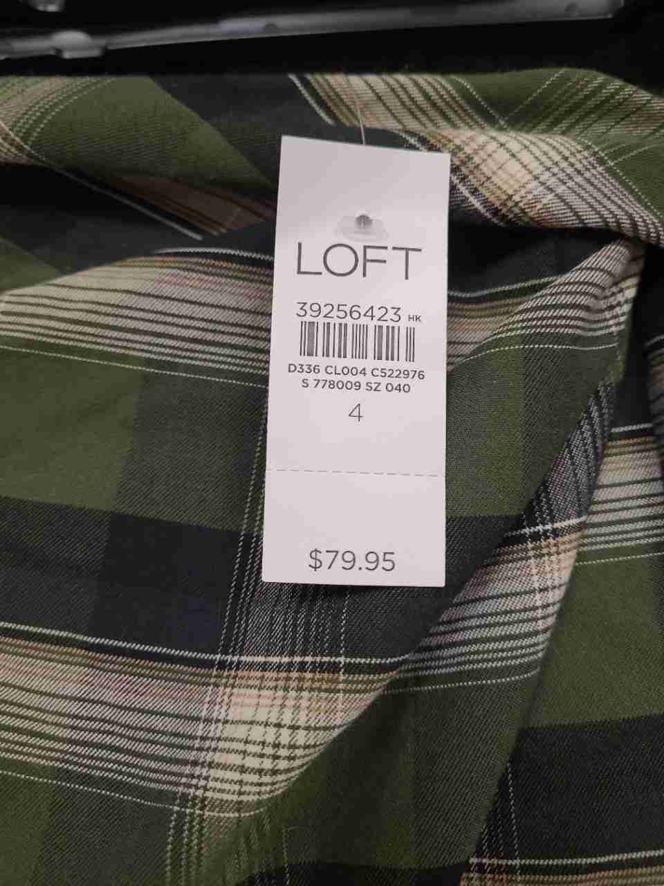 Loft Women's Green Plaid Knot Front Wrap Style Skirt NWT Size 4