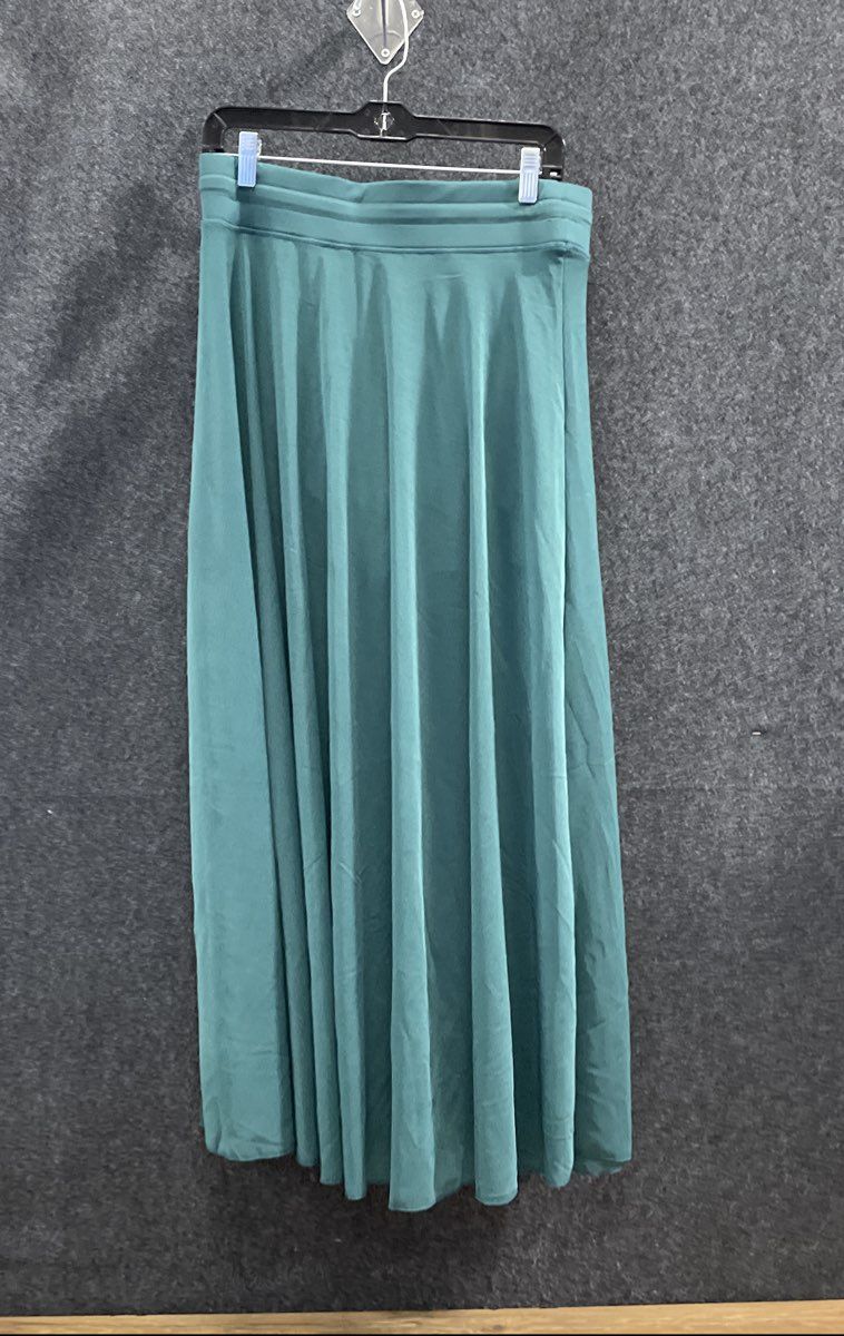 Halara Women's Green Long Maxi Skirt Drawstring High Rise Performance Sz L NWT
