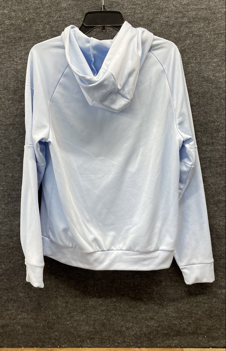 Nike Women's Therma-FIT Glacier Blue Big Swoosh Wrap Pullover Hoodie Size S