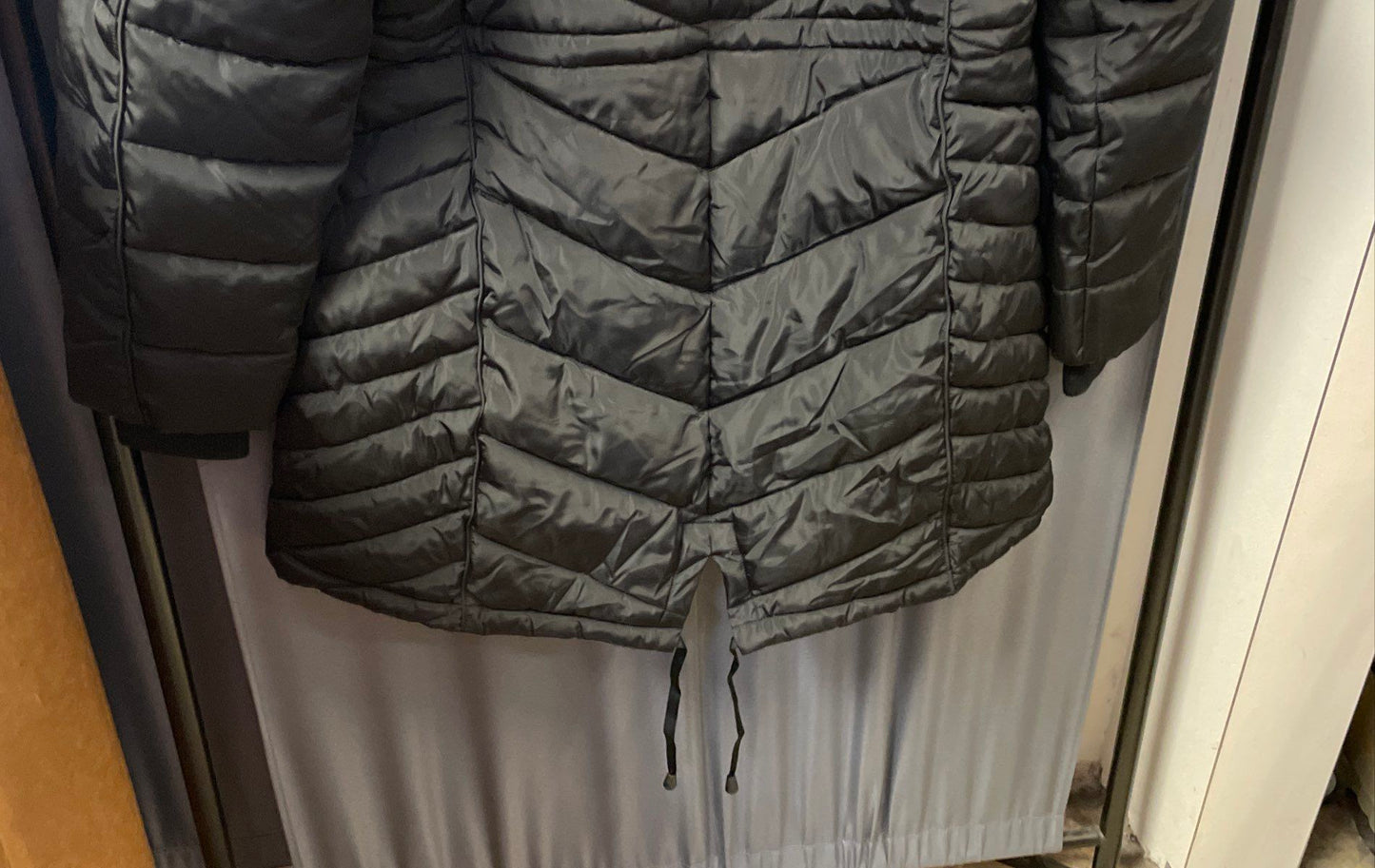 Celsius Premium Women's Black Quilted Parka Jacket Faux Fur Hood NWT Sz 1X