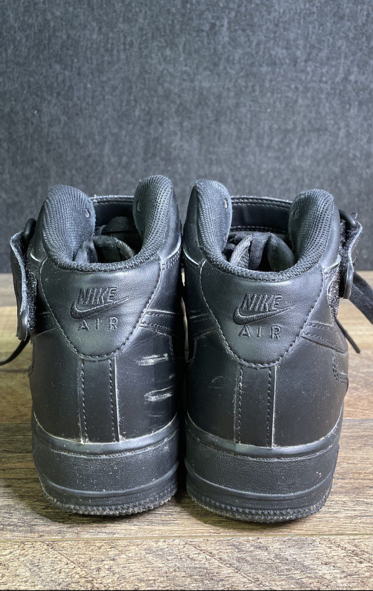 Nike Air Force 1 Mid '07 Triple Black Youth Sneakers Size 6.5Y
