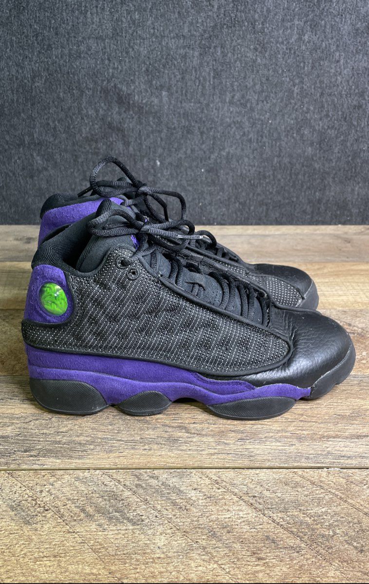 Nike Air Jordan 13 Retro Court Purple Black Youth Sneakers Size 5.5Y