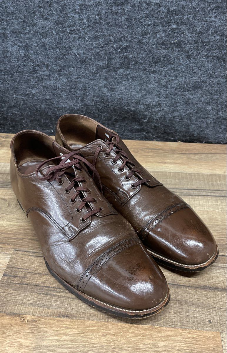 Stacy Adams Madison Brown Leather Cap Toe Oxford Shoes Men's Size 10.5 2E