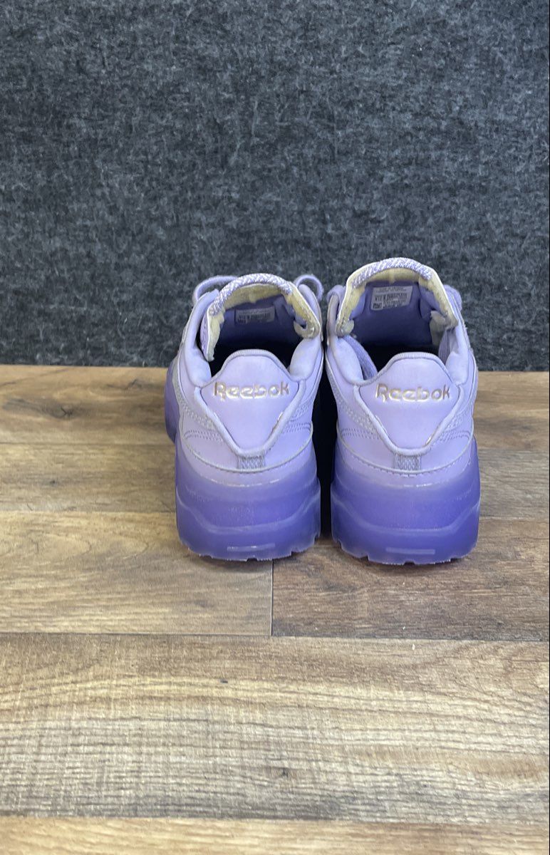 Reebok Club C Cardi B Digital Glow Purple Platform Sneakers Size 4.5