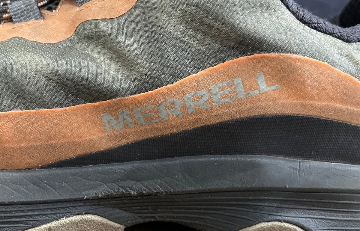 Merrell Moab Speed Brown Green Black Men's Hiking Shoes Size 9.5